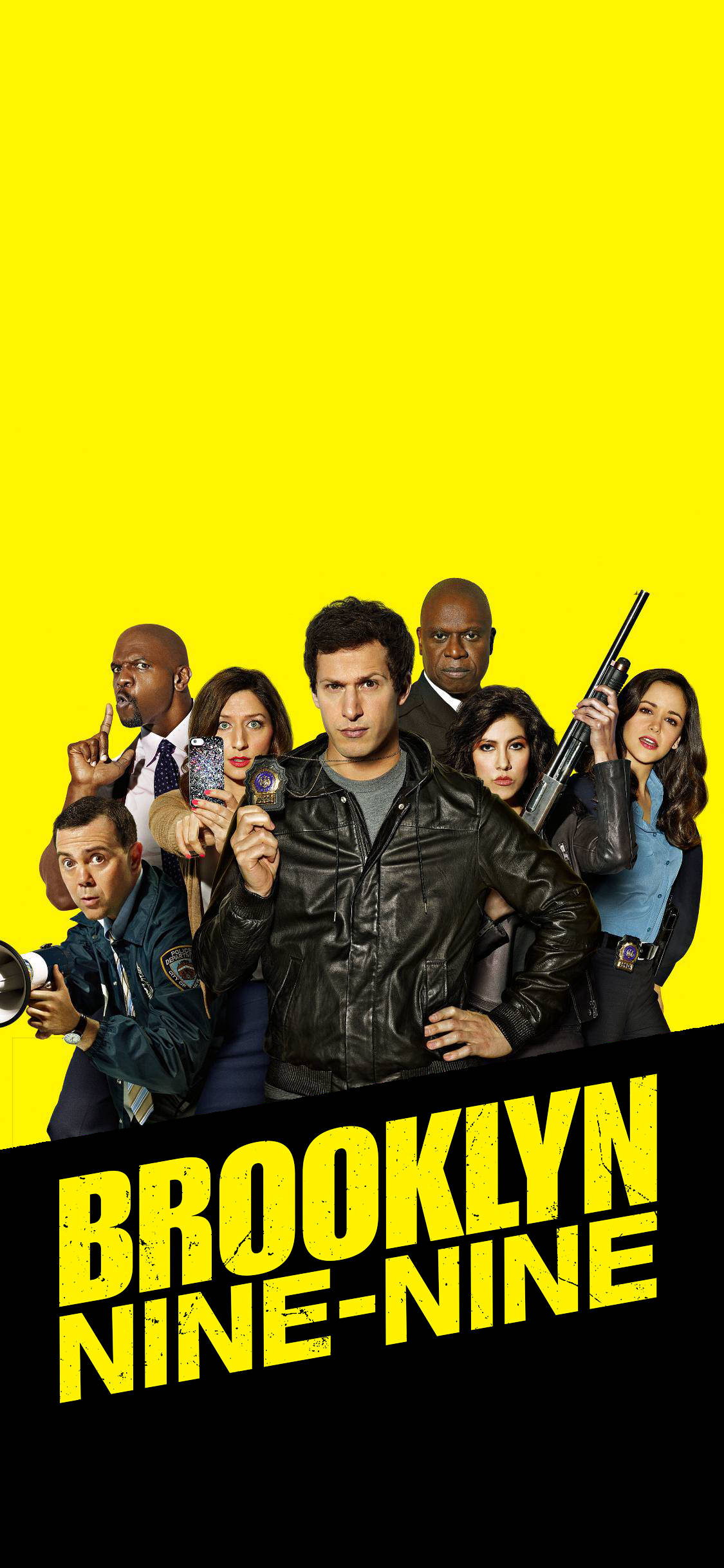 Brooklyn Nine Nine'ın Simgesel Sarı ve Siyah Teması Duvar Kağıdı
