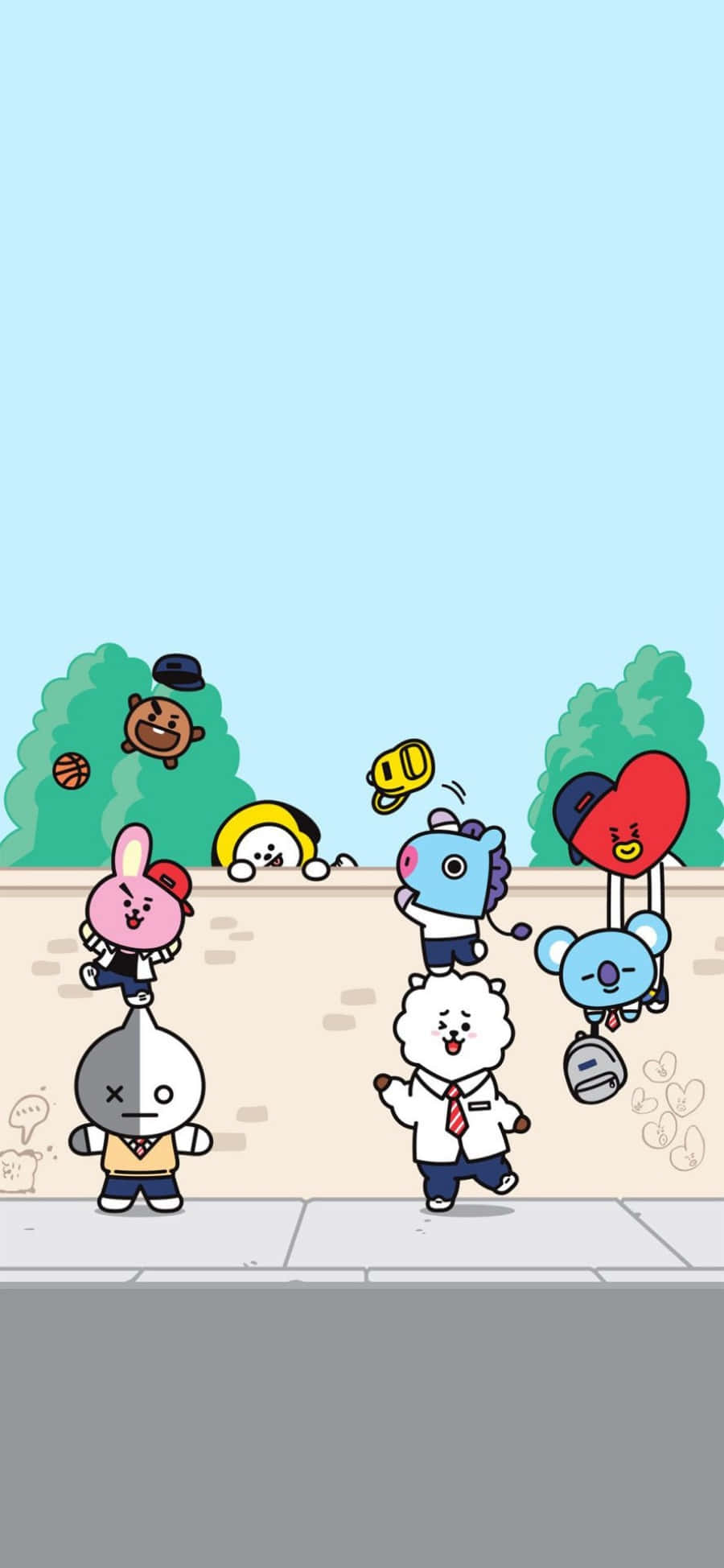 BT21 ile Hayal Gücü Dünyasını Deneyimleyin Duvar Kağıdı