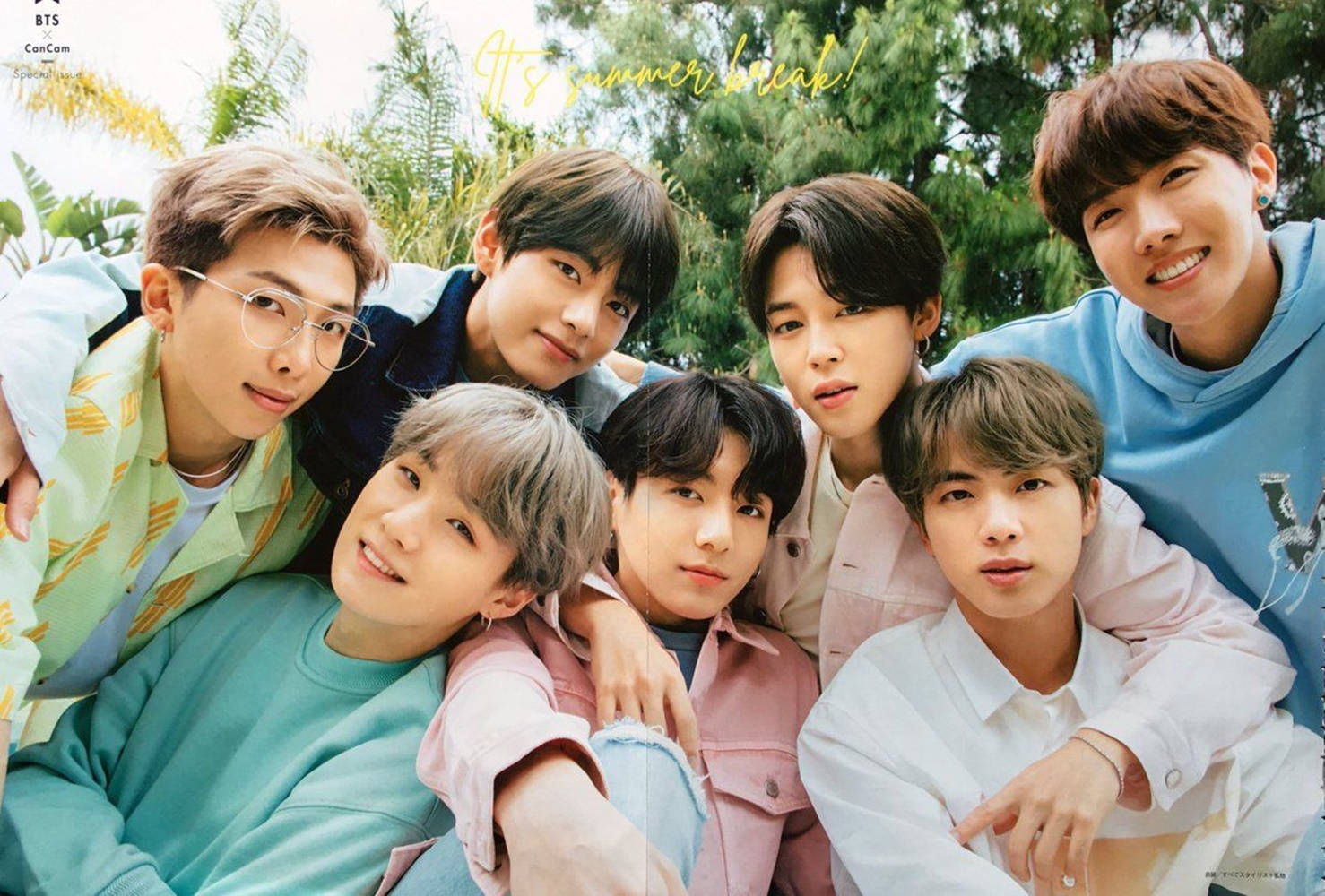 Bts 2021 Masaüstü Şirin Grup Fotoğrafı Duvar Kağıdı