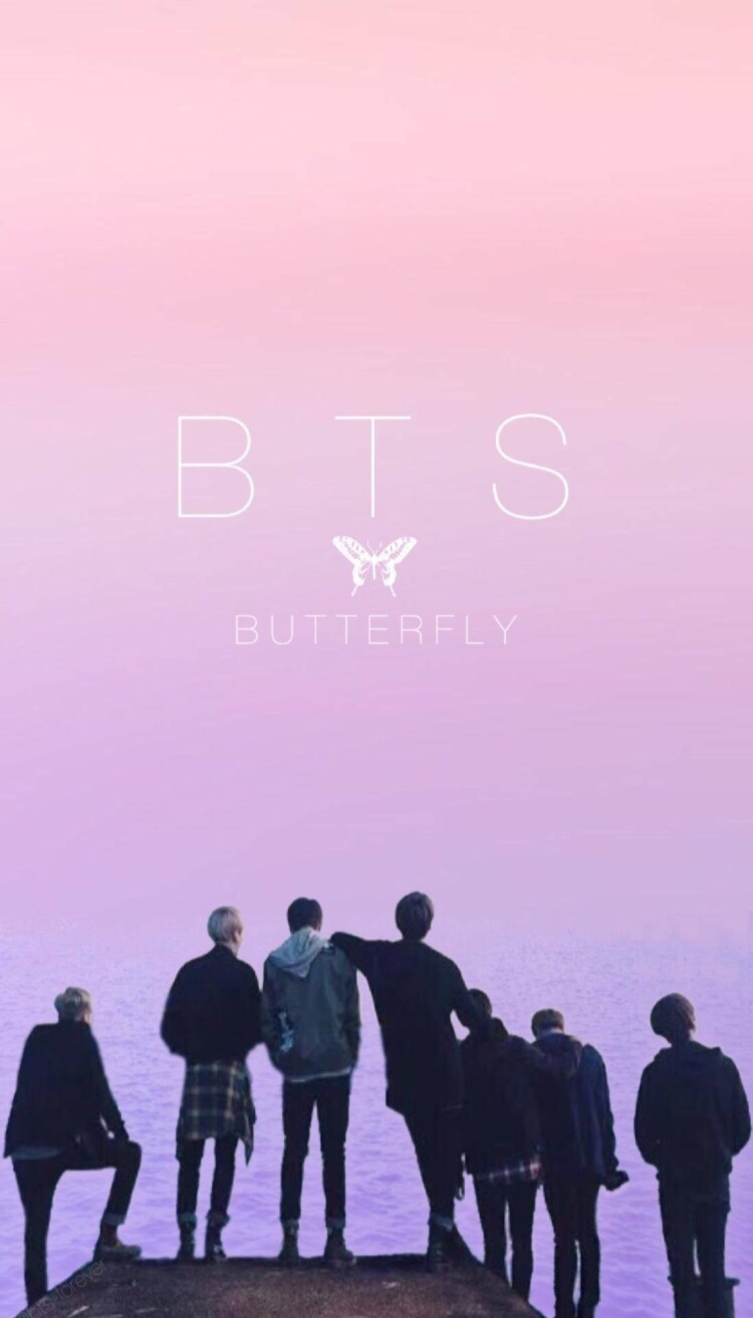 BTS Anime Kelebek Duvar Kağıdı