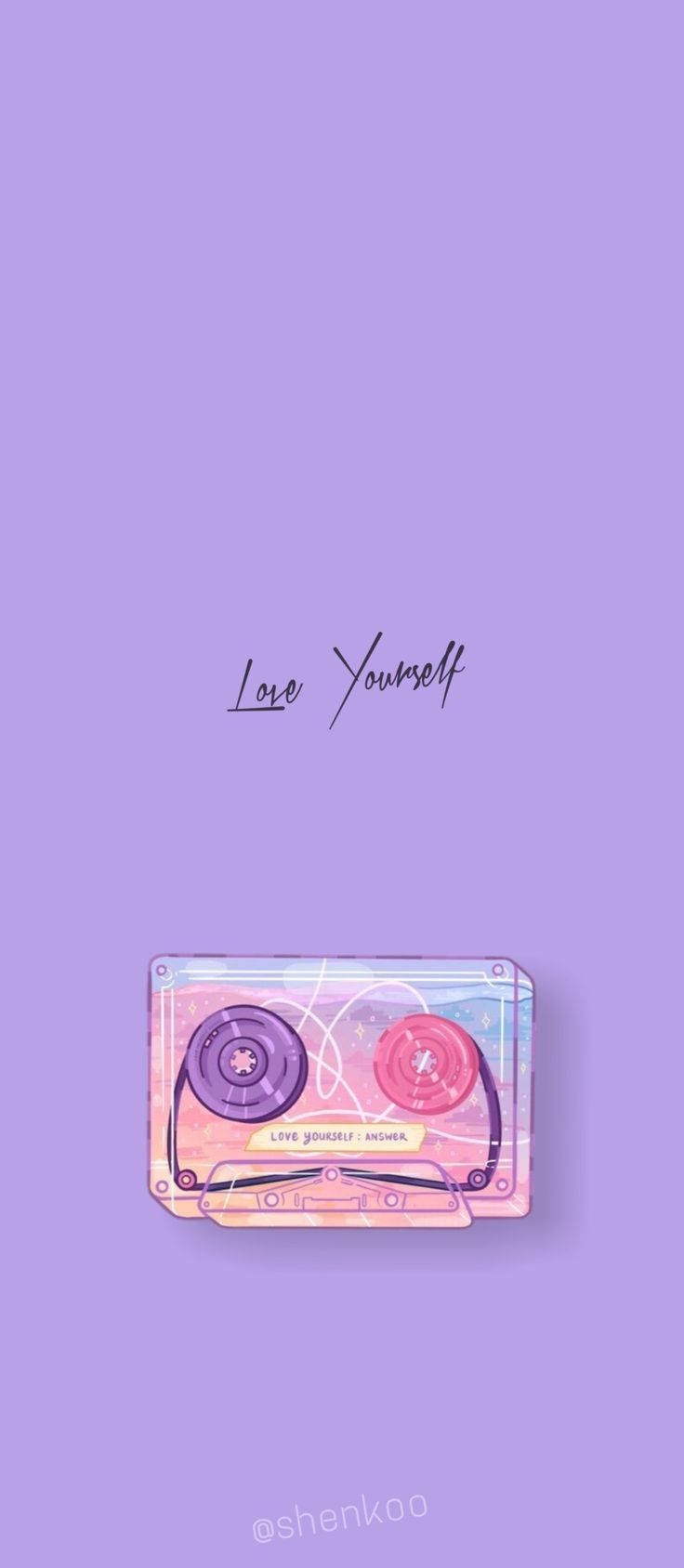 BTS Estetik Love Yourself Kaset Duvar Kağıdı