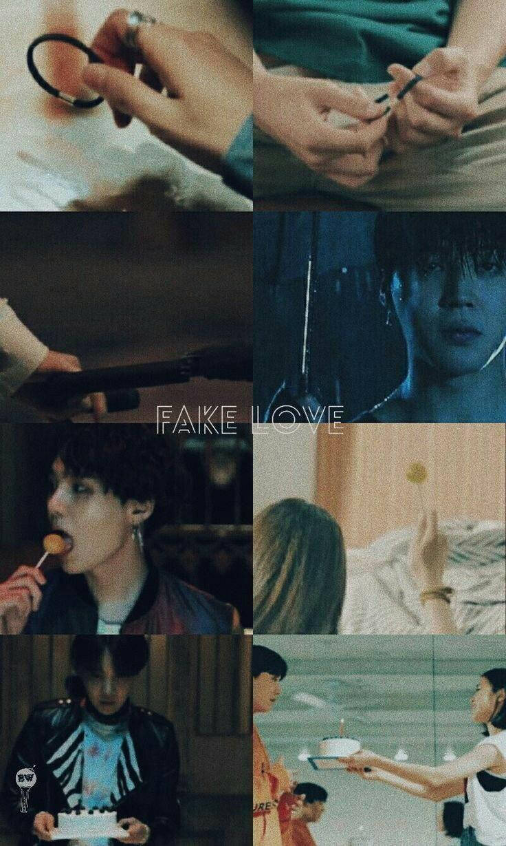 BTS Fake Love Kolajı Duvar Kağıdı