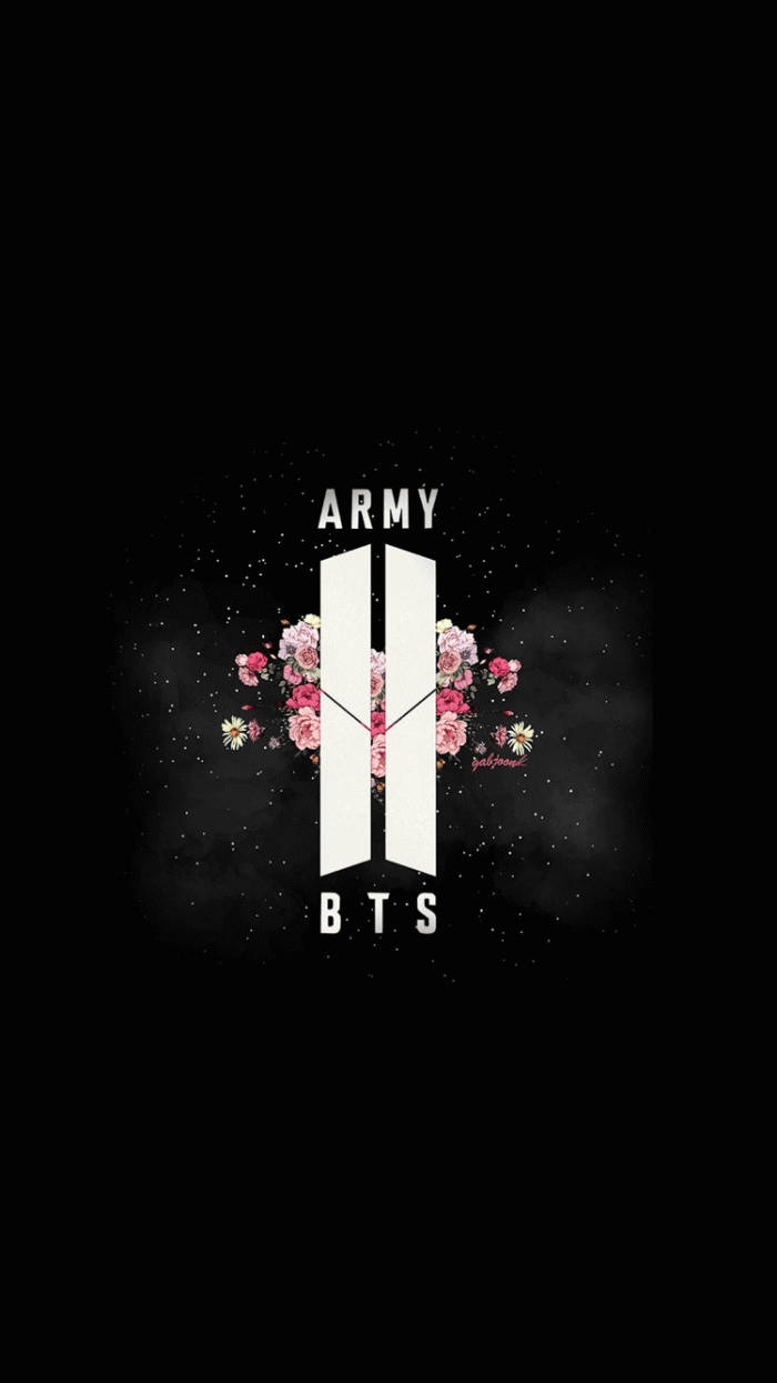 BTS Galaksi Ordu Logosu Yıldızlarla Duvar Kağıdı