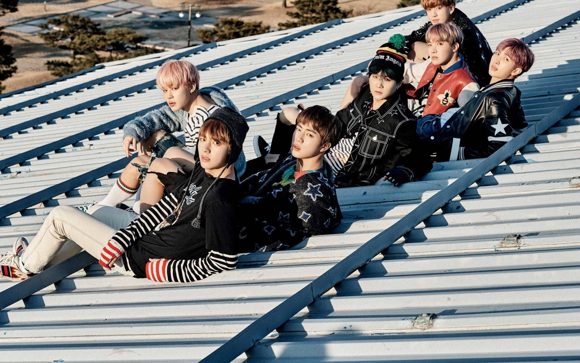 BTS Grup Fotoğrafı Bahar Günü Duvar Kağıdı