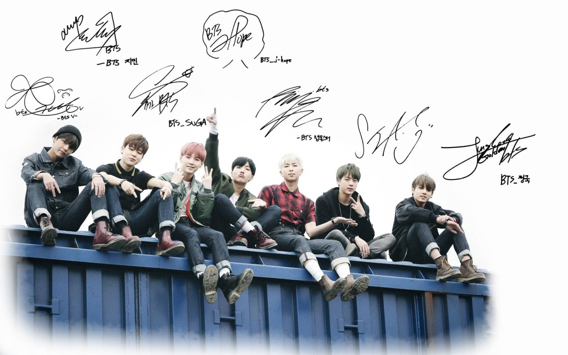 BTS Grup Fotoğrafı 'Young Forever' Duvar Kağıdı