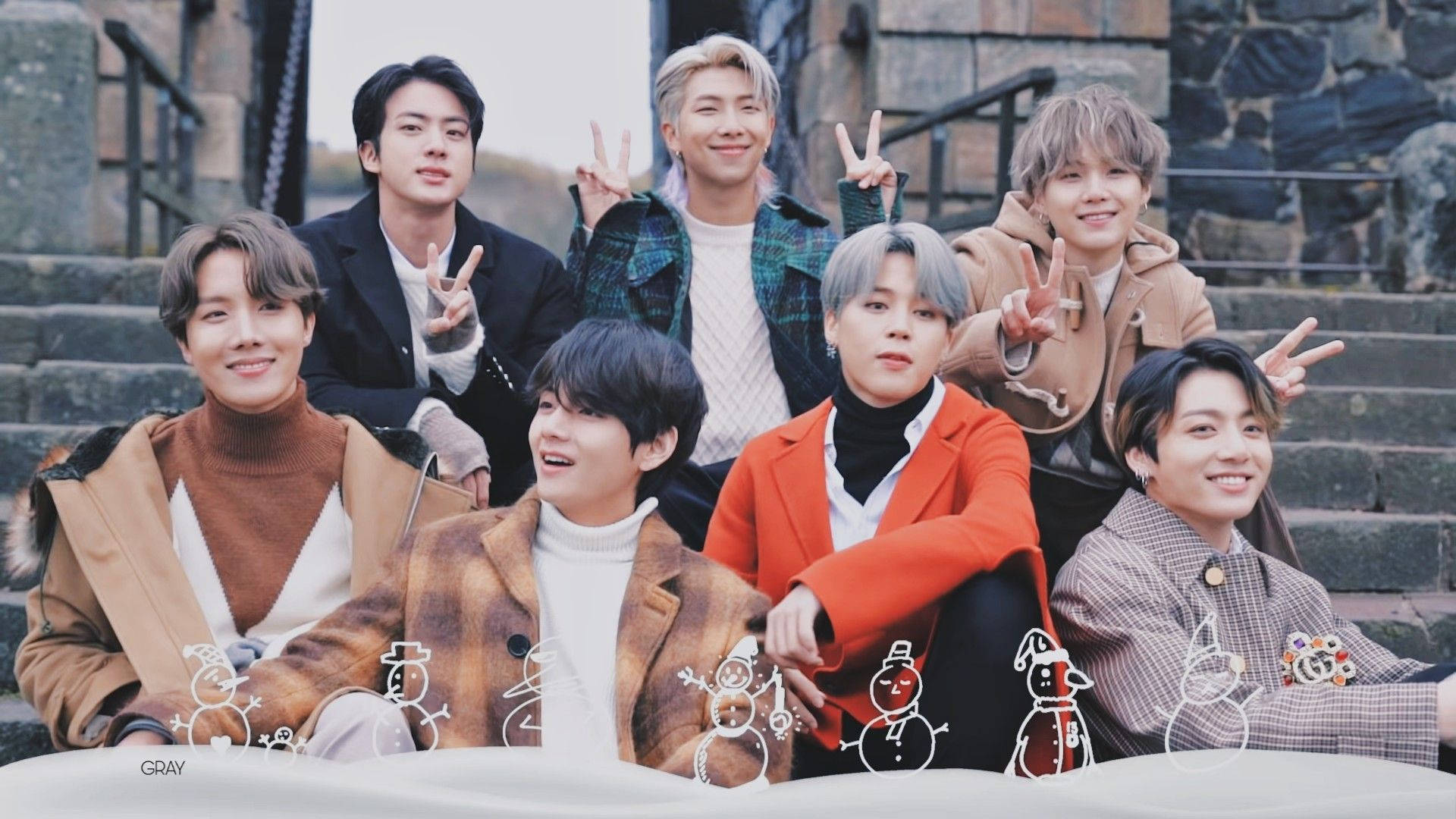 BTS Kardan Adam Masaüstü Duvar Kağıdı