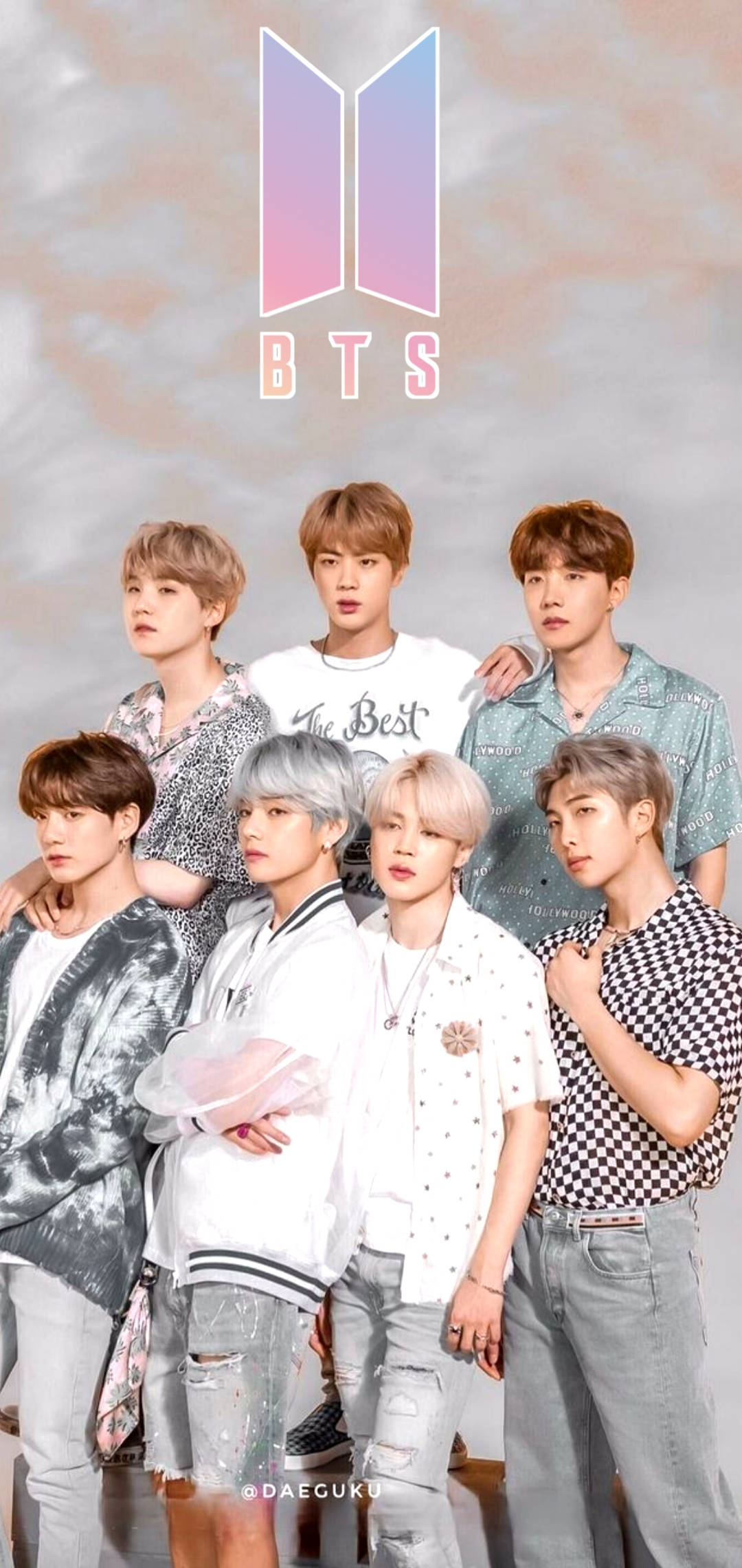 BTS Kilit Ekranı Logolu Duvar Kağıdı