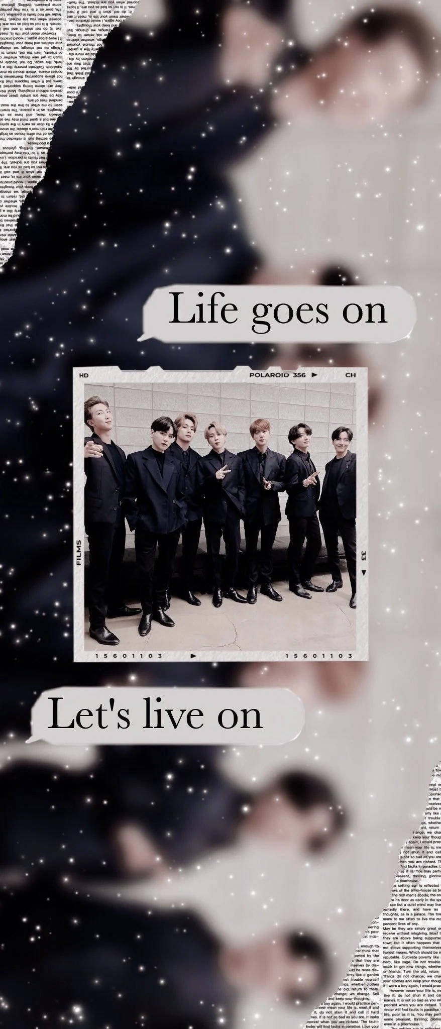 BTS Life Goes On Konuşma Balonları Duvar Kağıdı