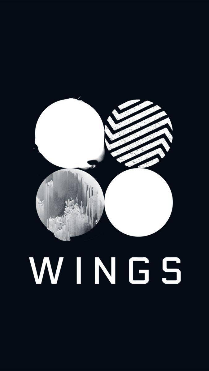 BTS Logo Kanatlar Duvar Kağıdı
