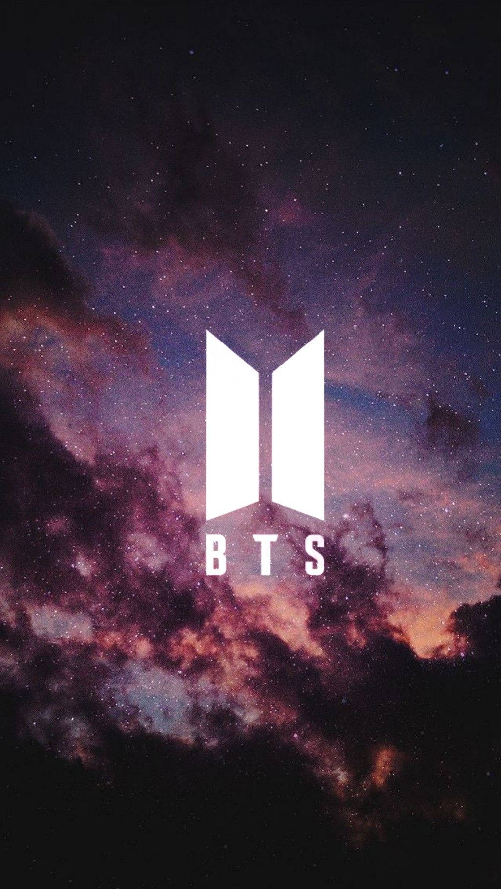 BTS logosu gece duvar kağıdı