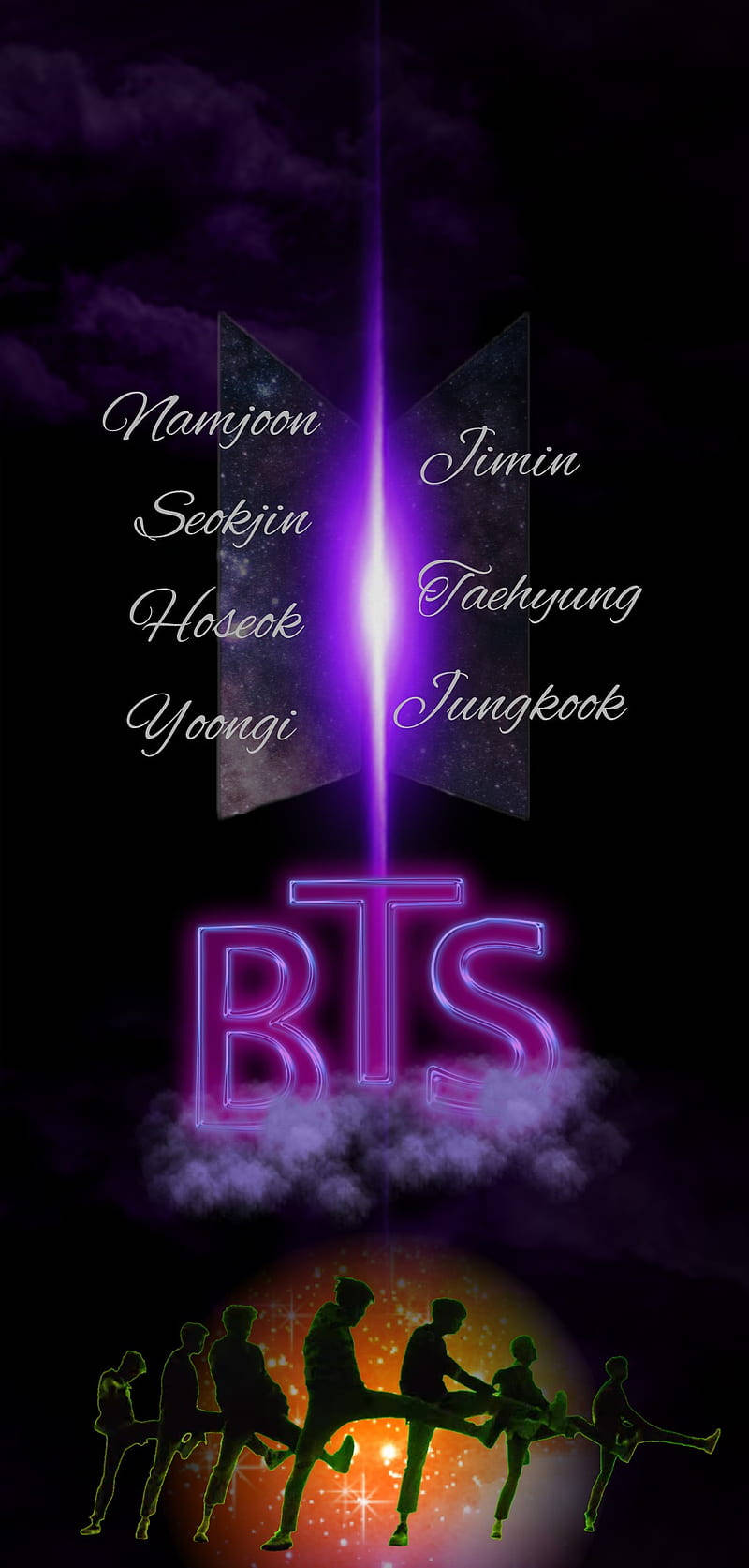 BTS Logosu Hayran Sanatı Duvar Kağıdı