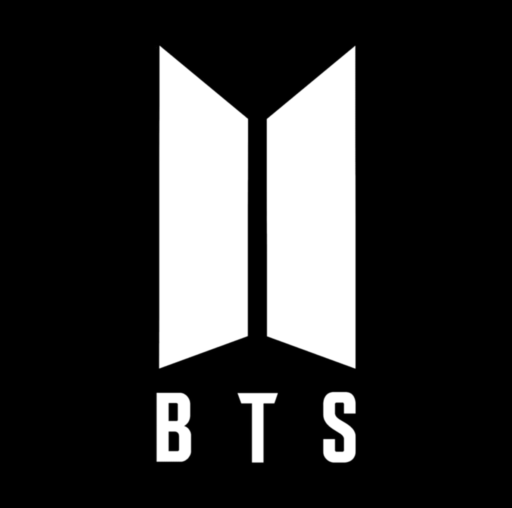 BTS Logosu Siyah Beyaz Duvar Kağıdı