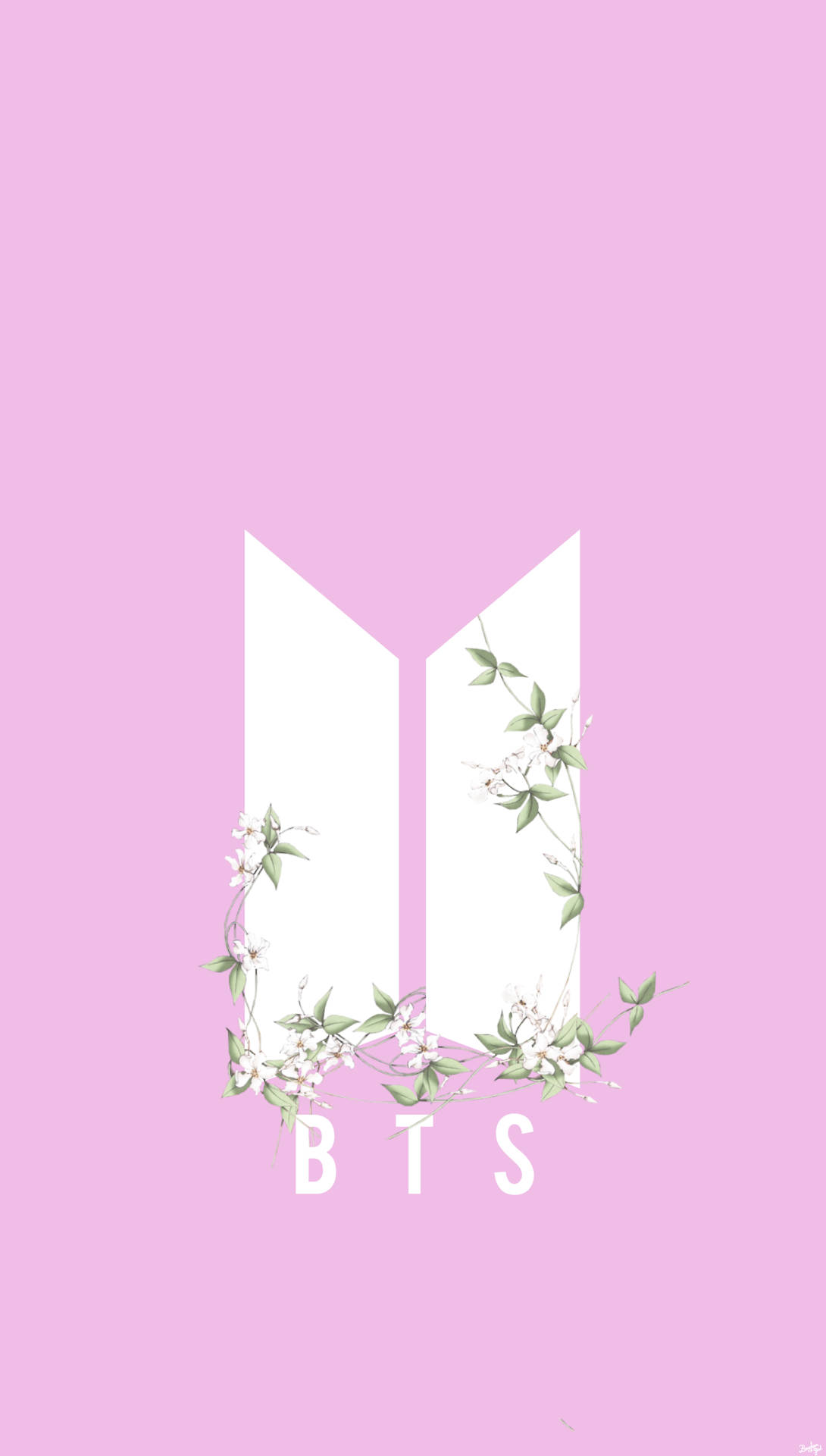 BTS Minimalist Logosu Duvar Kağıdı