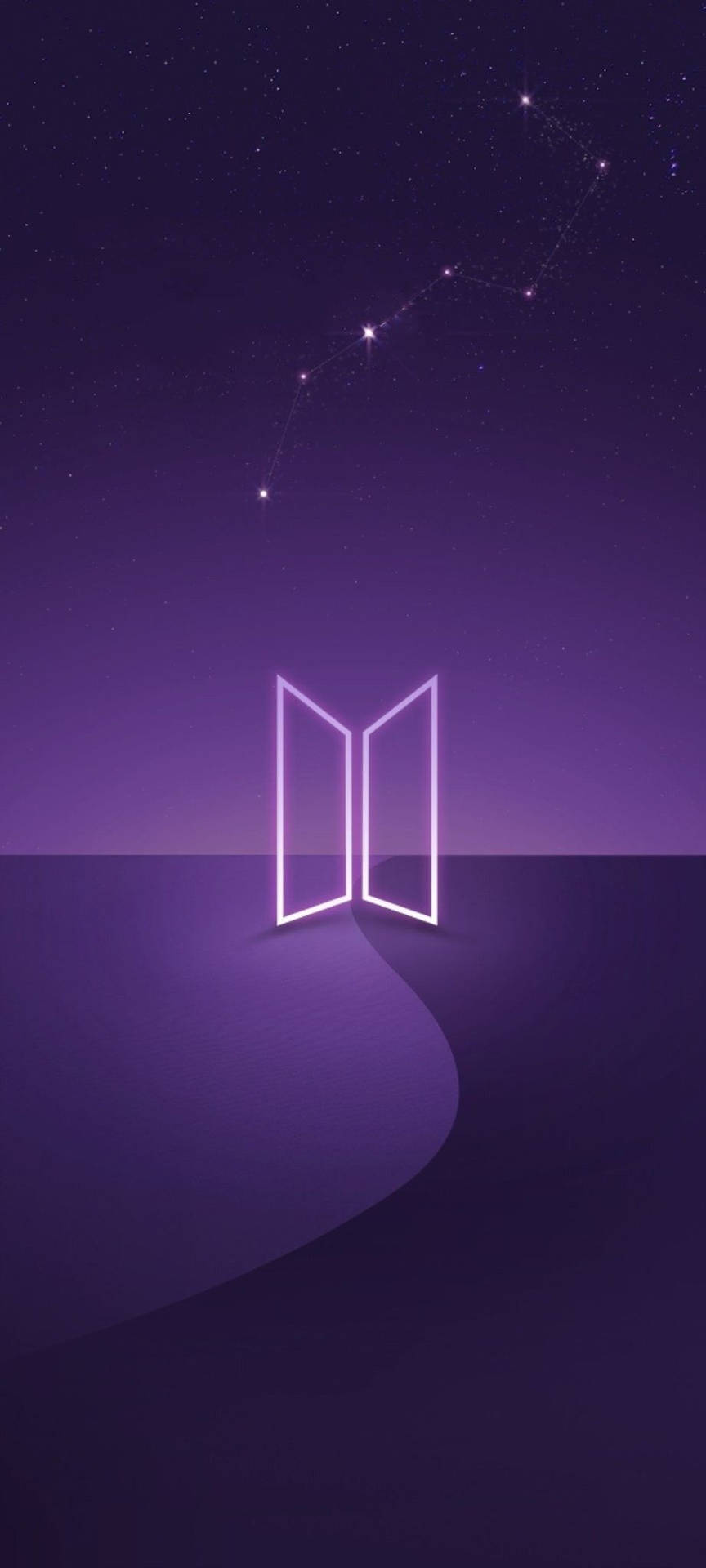 BTS mor logo duvar kağıdı