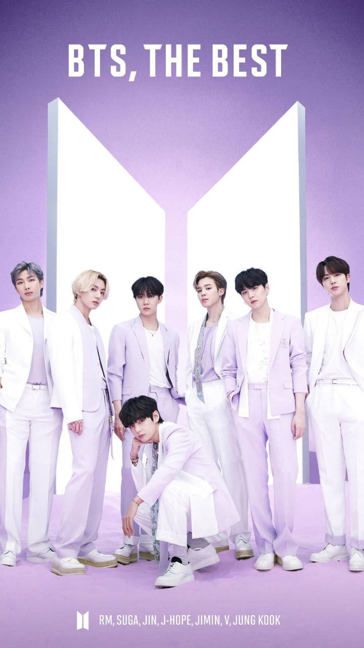 BTS Mor Takım Estetiği Duvar Kağıdı