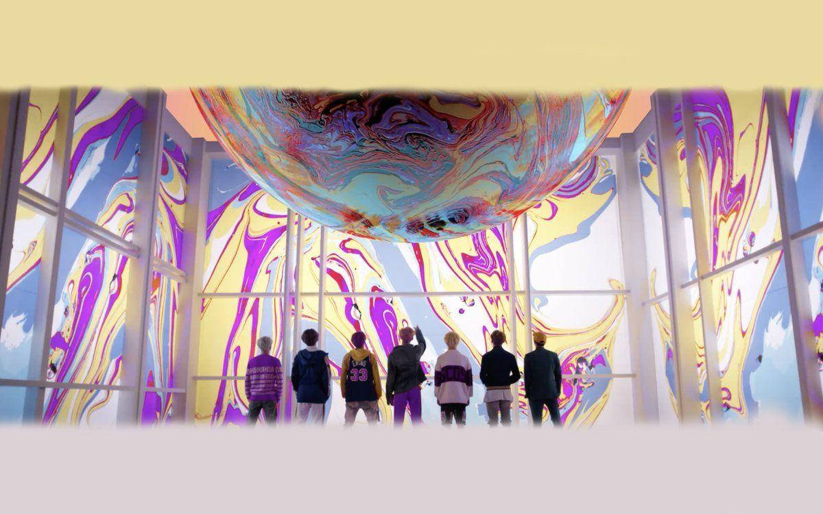 BTS Sıvı Mermer Masaüstü Duvar Kağıdı