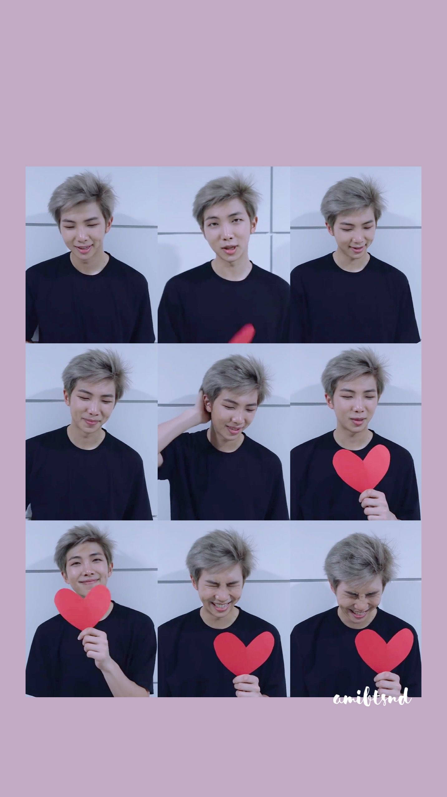 BTS'ten RM pembe saçlarıyla pozitiflik saçıyor! Duvar Kağıdı