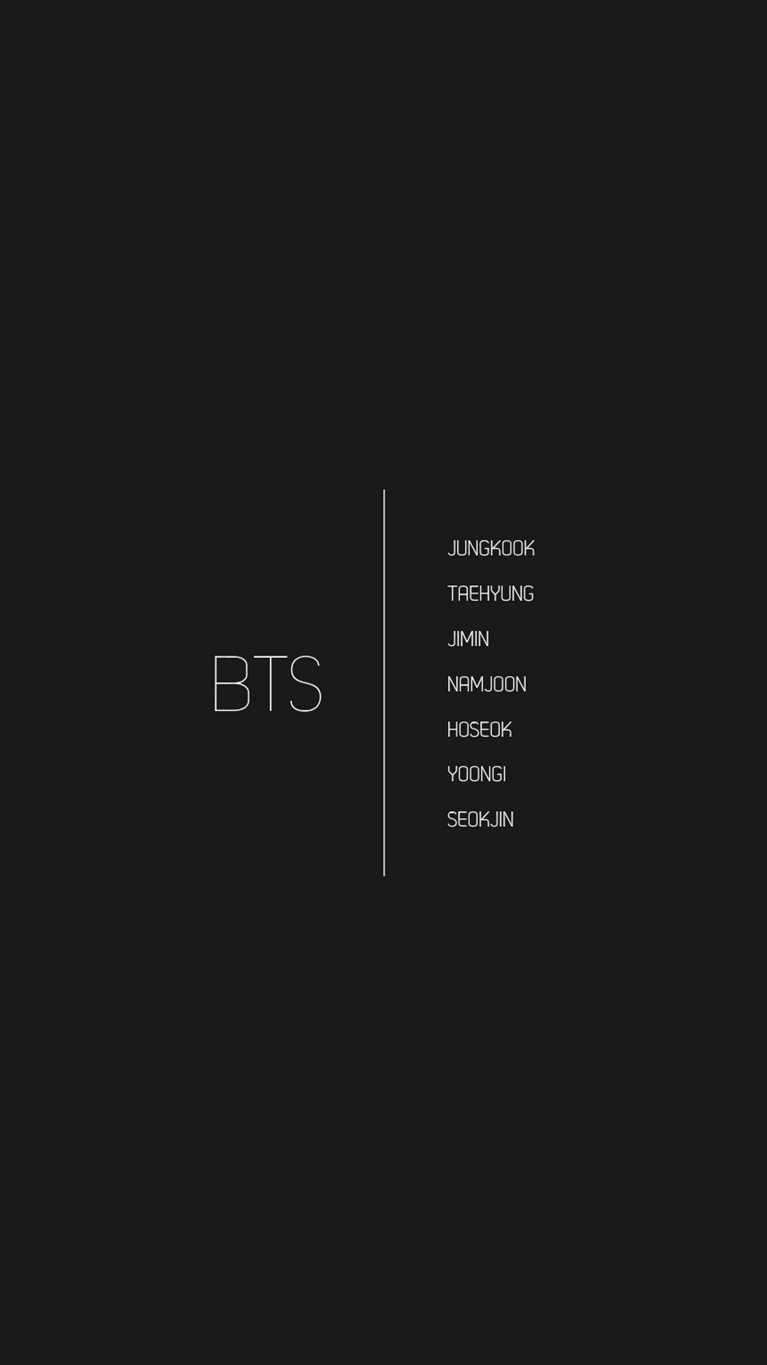 BTS Üyelerinin İsimleri Tumblr Estetiği Duvar Kağıdı