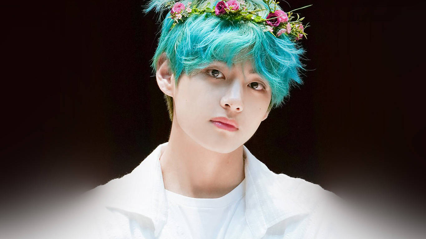 BTS V Çiçek Taç Duvar Kağıdı