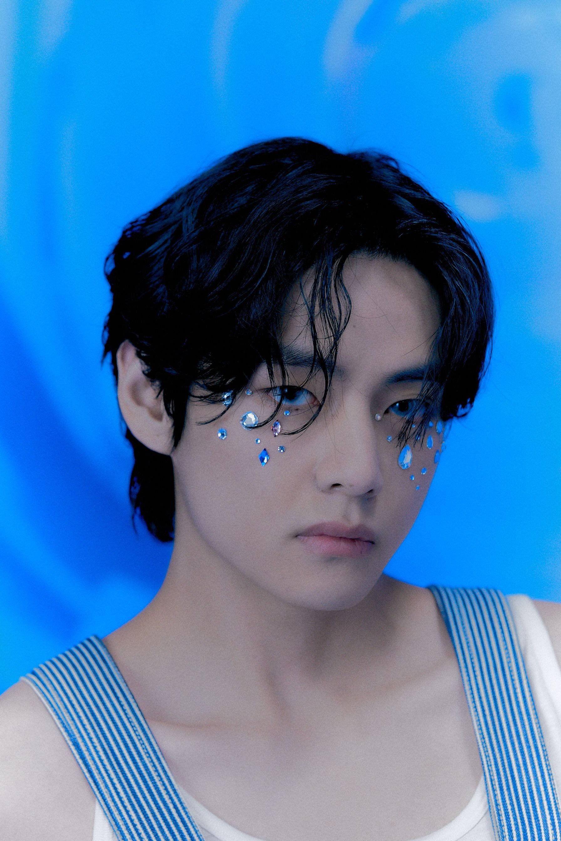 BTS V Kristal Stickerlar Duvar Kağıdı