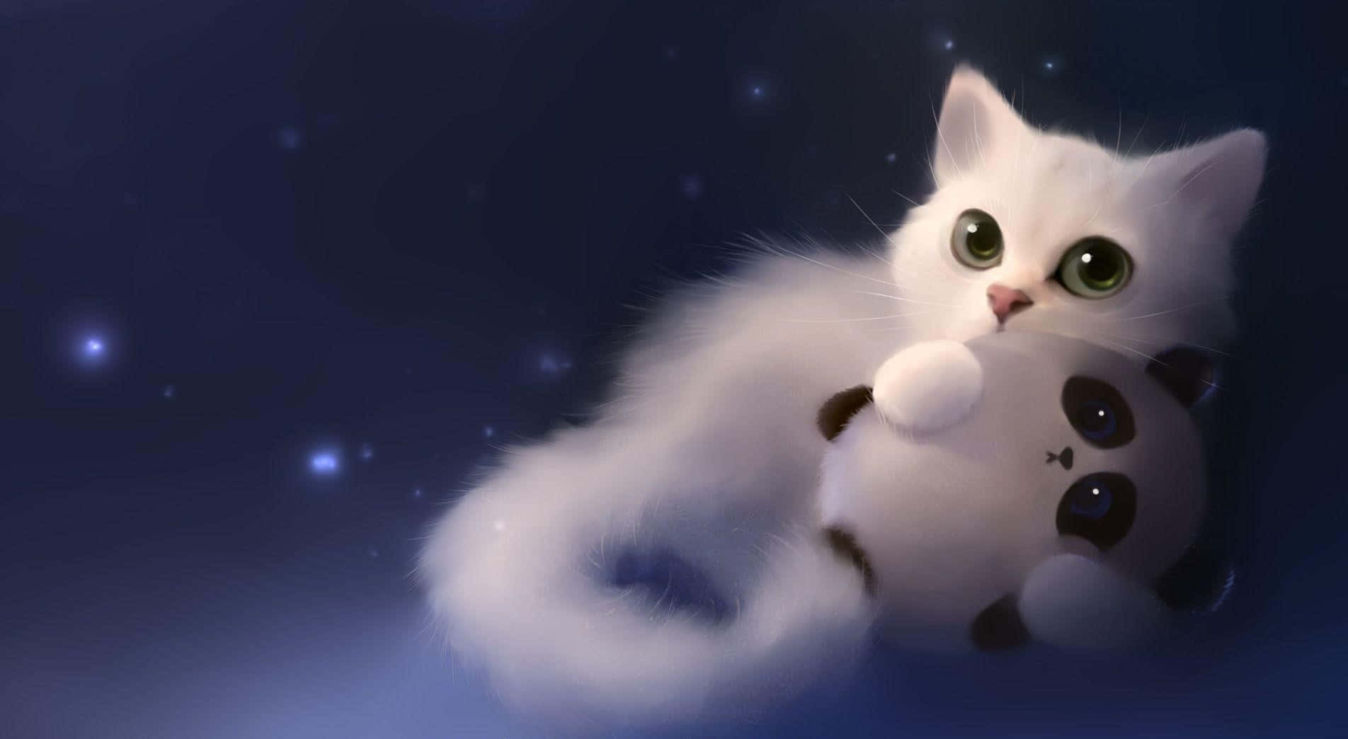 Bu Anime Kedi, Seninle Maceralara Atılmaya Hazır Duvar Kağıdı
