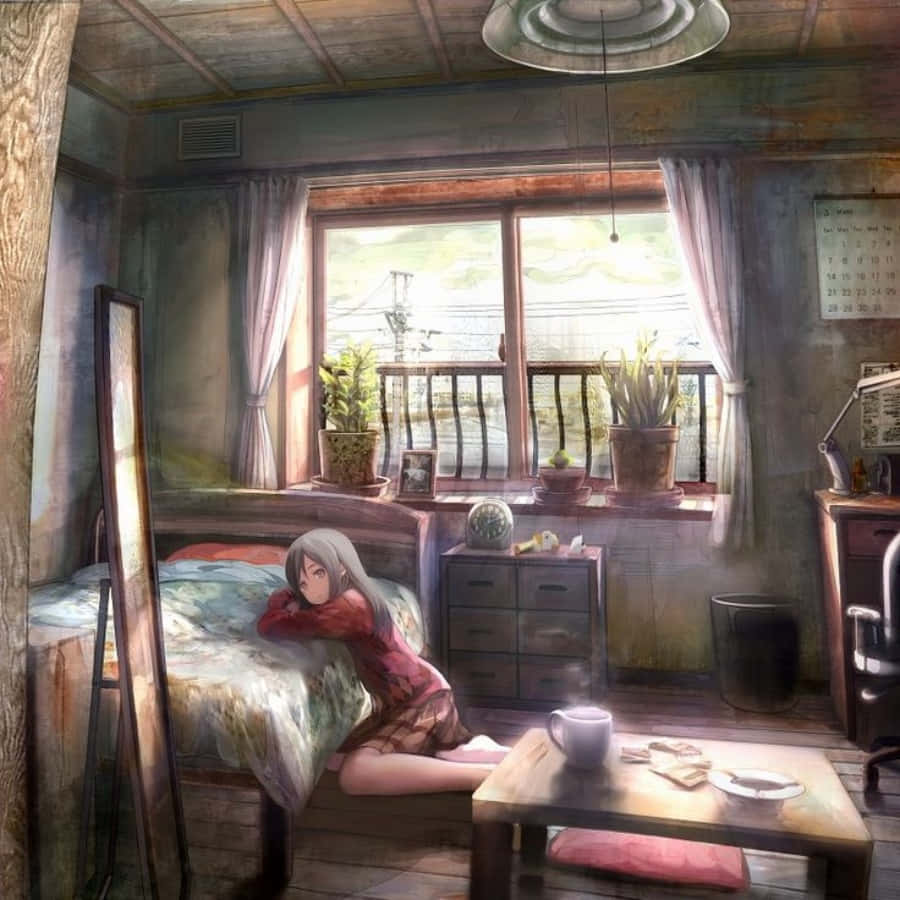 Bu Canlı Anime Temalı Odada Rahatla ve Keyfini Çıkar Duvar Kağıdı
