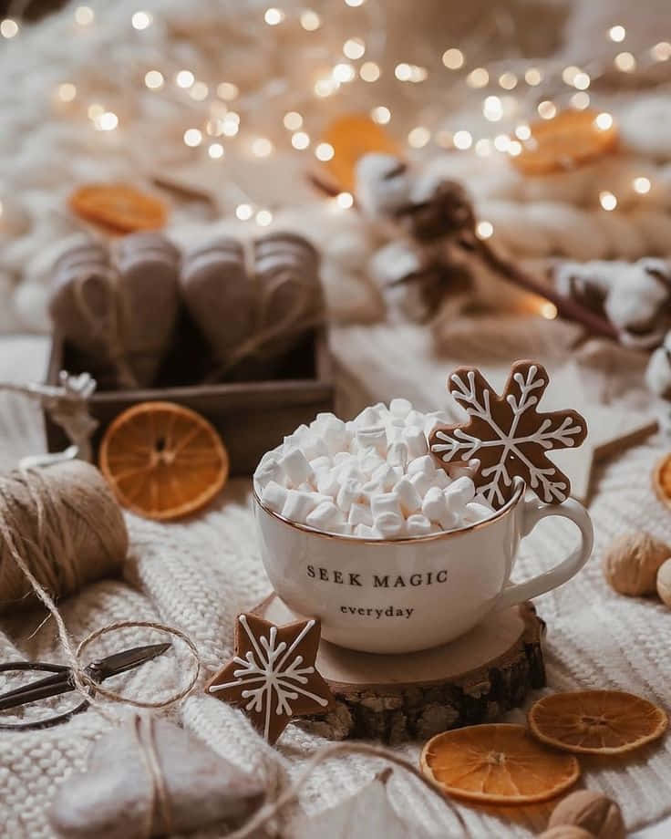 Bu kışlık Noel estetiği sahnesiyle tatil ruhuna girin! Duvar Kağıdı
