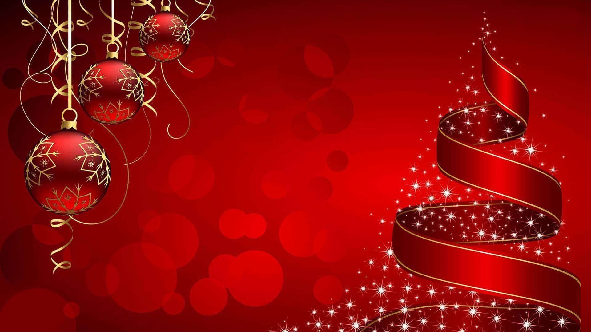 Bu Noeli benzersiz bir Kırmızı Noel arka planıyla daha da özel kılın! Duvar Kağıdı
