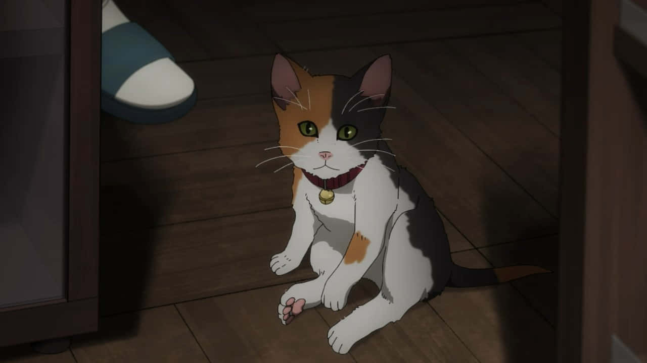 Bu sevimli Anime Kedisi ile gülümsemeye hazır olun Duvar Kağıdı