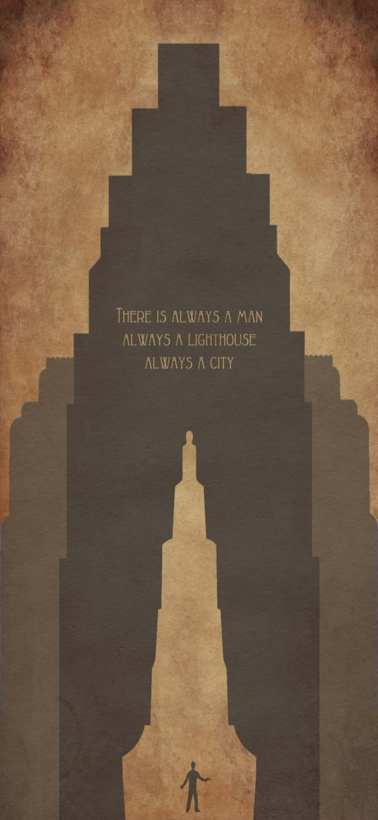Building Silhouette iPhone Xs Max Bioshock Infinite Background Duvar Kağıdı