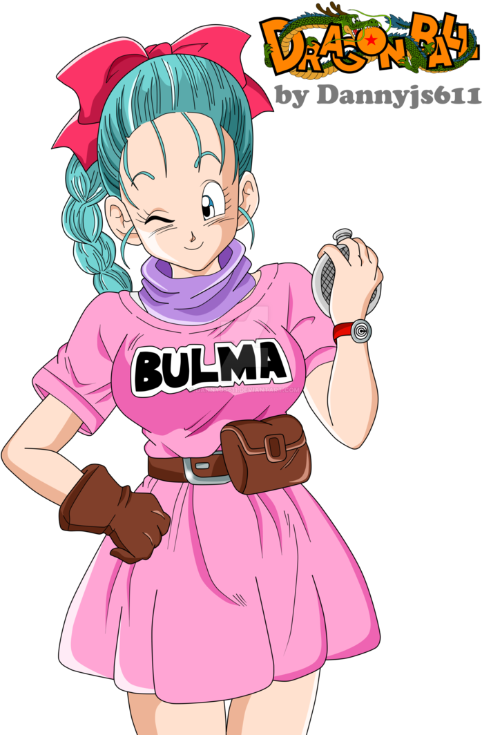Bulma Klasik Pembe Elbise Dragon Ball Duvar Kağıdı