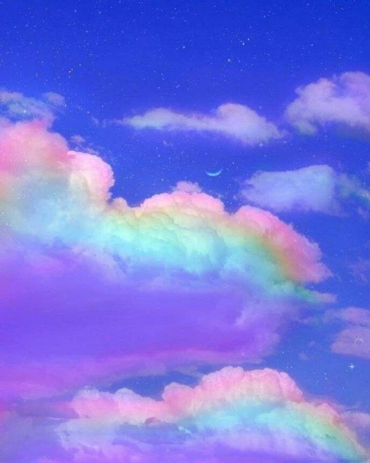 Bulutlar Trippy Estetik Duvar Kağıdı