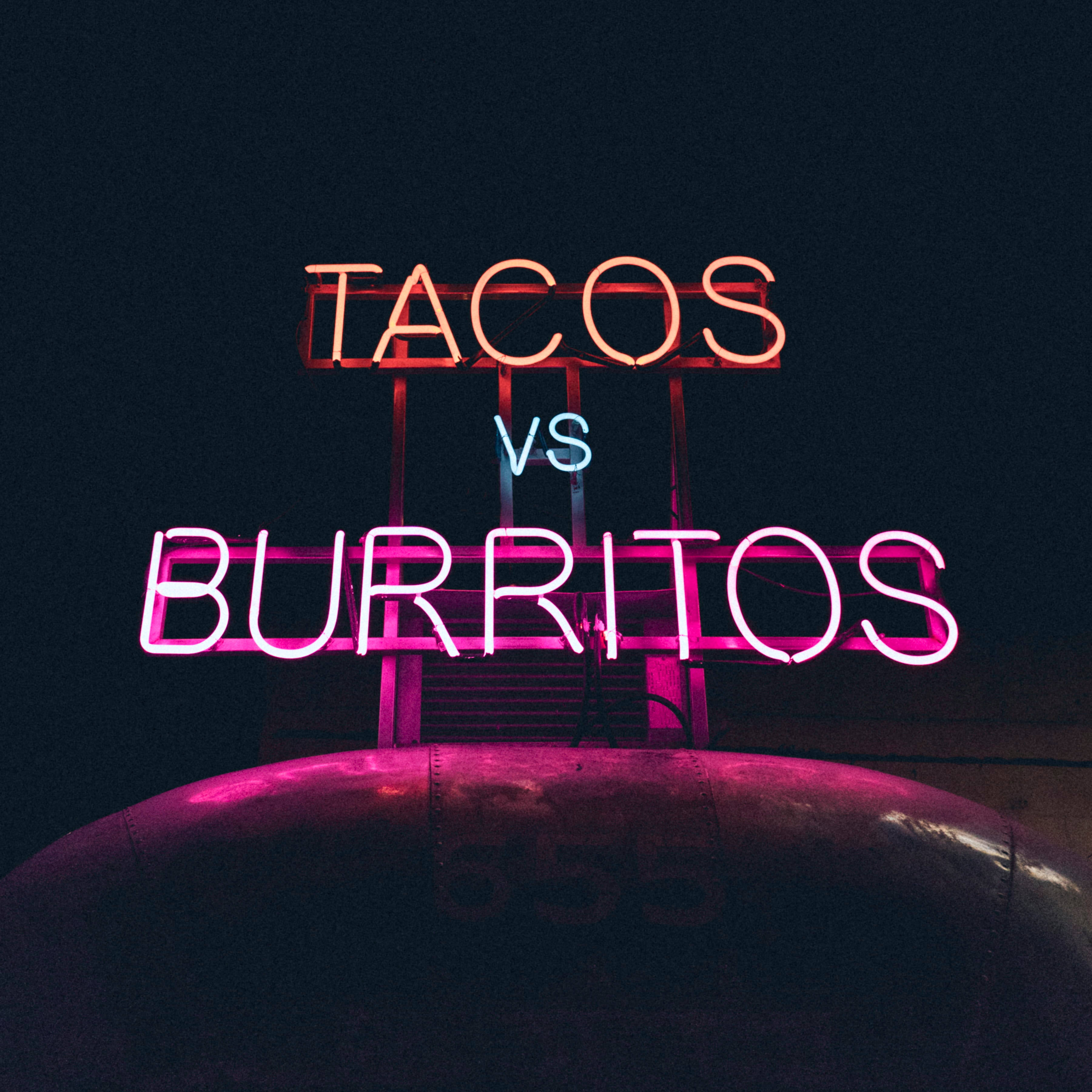 Burritolar ve Tacolar Neon Işıkları Duvar Kağıdı