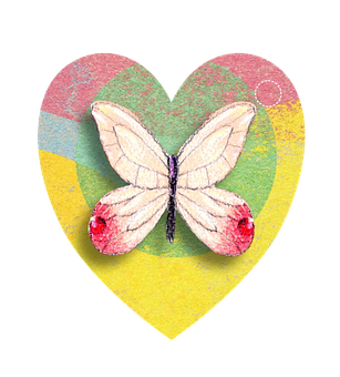 Butterflyon Kalp Sanat Eseri Duvar Kağıdı