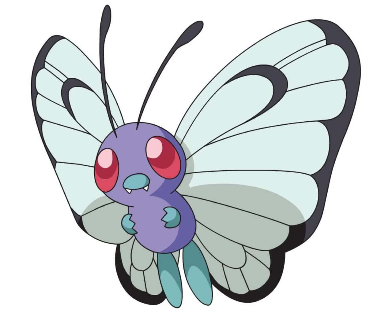 Butterfree Beyaz Sanat Duvar Kağıdı