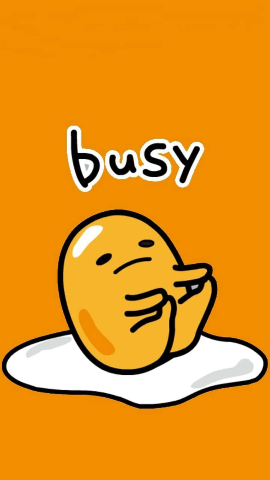 Büyük Gudetama Meşgul Ayak Parmağına Dokunuyor Duvar Kağıdı