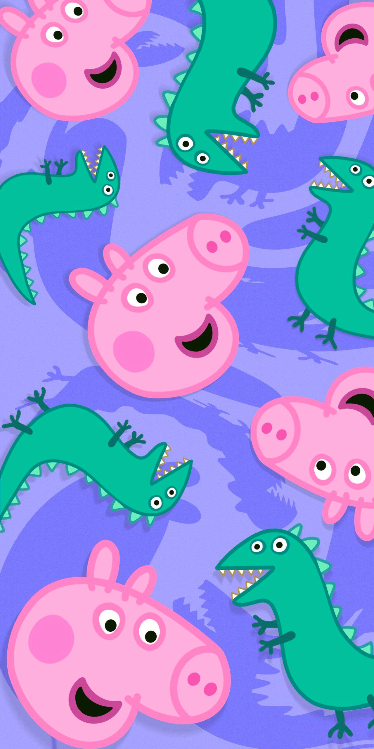 Büyük Kertenkele ve Peppa Pig iPhone Duvar Kağıdı