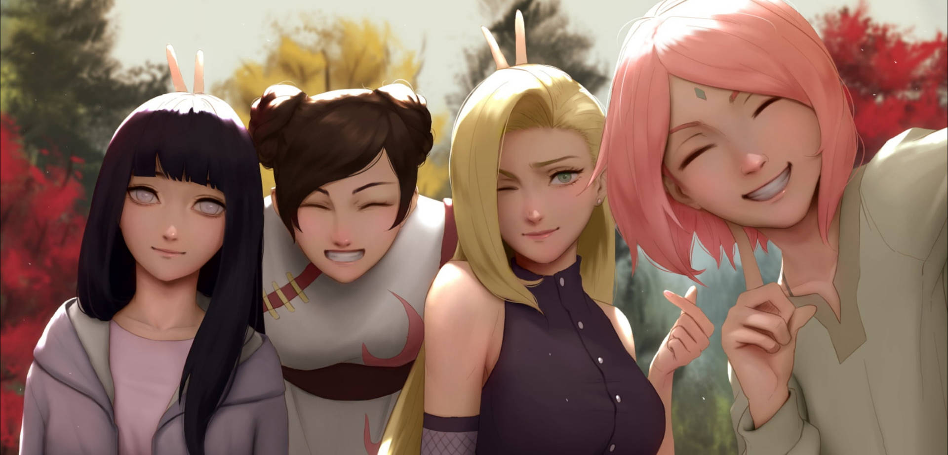 Naruto 4K kız karakterler duvar kağıdı