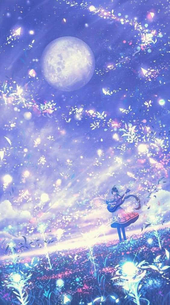 Büyüleyici Anime Manzarası ve Kiraz Çiçekleri Duvar Kağıdı