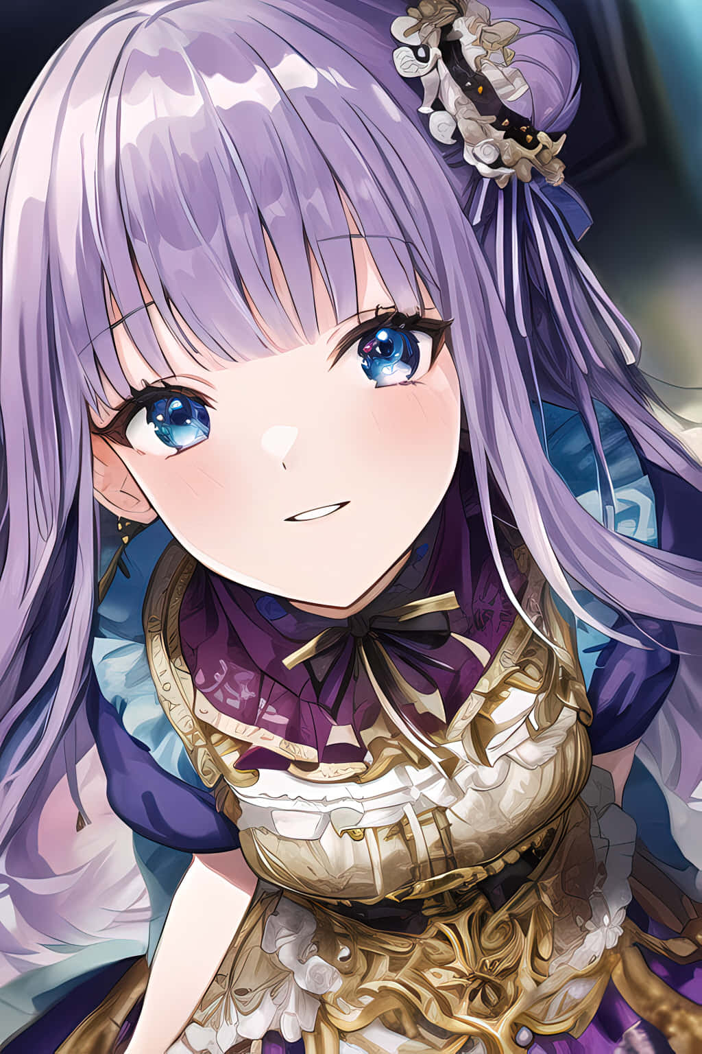 Büyüleyici Anime Manzarası Yıldızlı Gökyüzü Altında Duvar Kağıdı