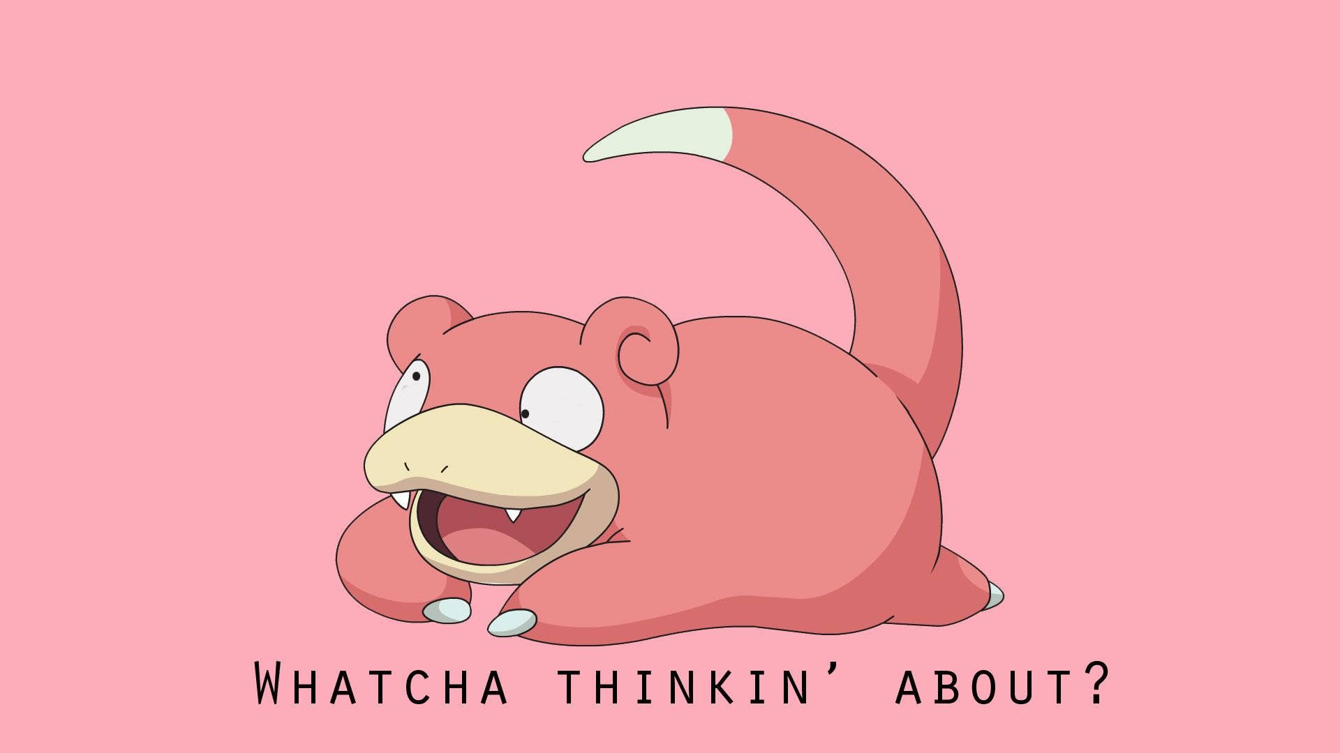 Büyüleyici bir şaşı Slowpoke manzarası Duvar Kağıdı
