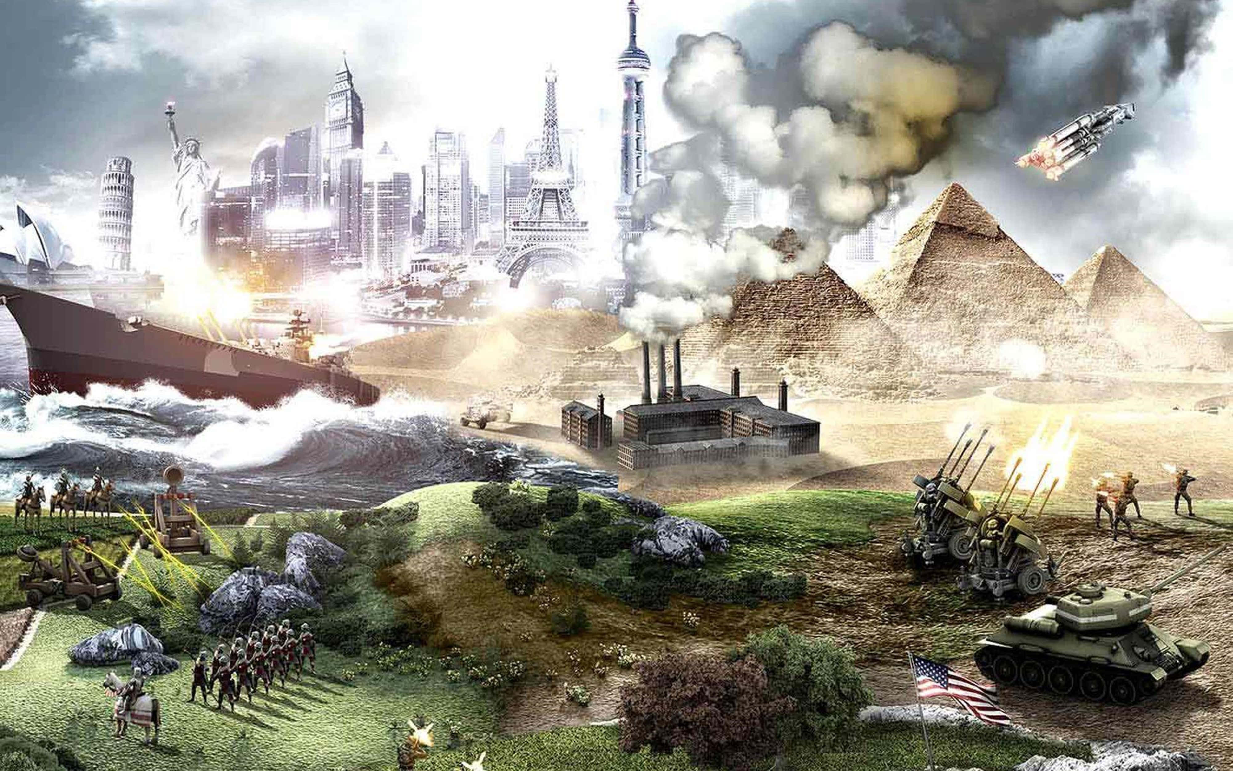 "Büyüleyici Civilization V oyun arka planının 4K çözünürlüklü tam sürümü." Duvar Kağıdı