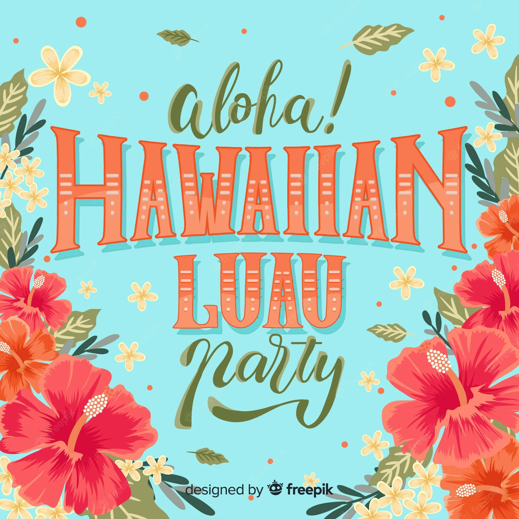 Büyüleyici Hawaii Luau Arka Planı Duvar Kağıdı