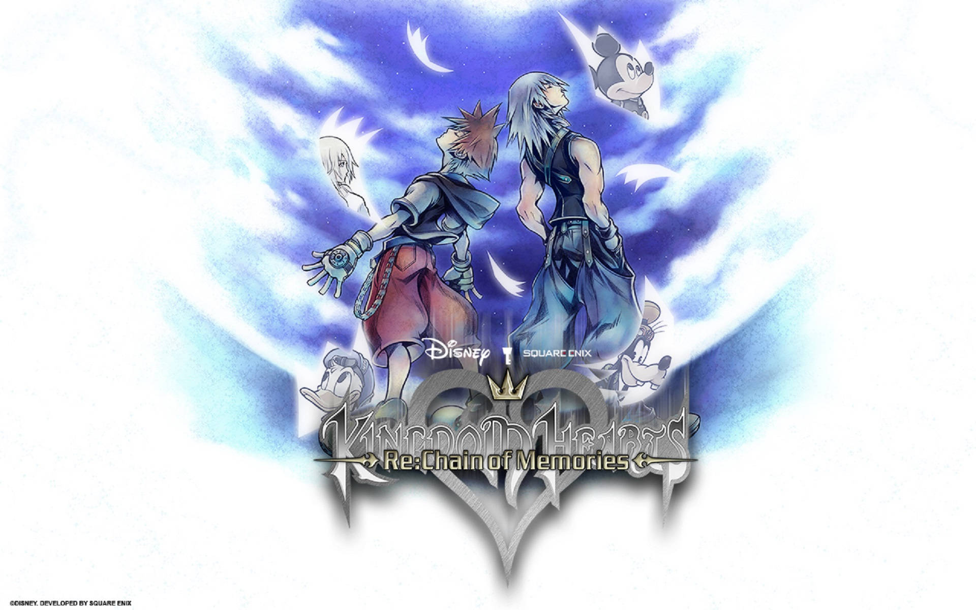 Büyüleyici Karakterler ve Kingdom Heart Logosu Duvar Kağıdı