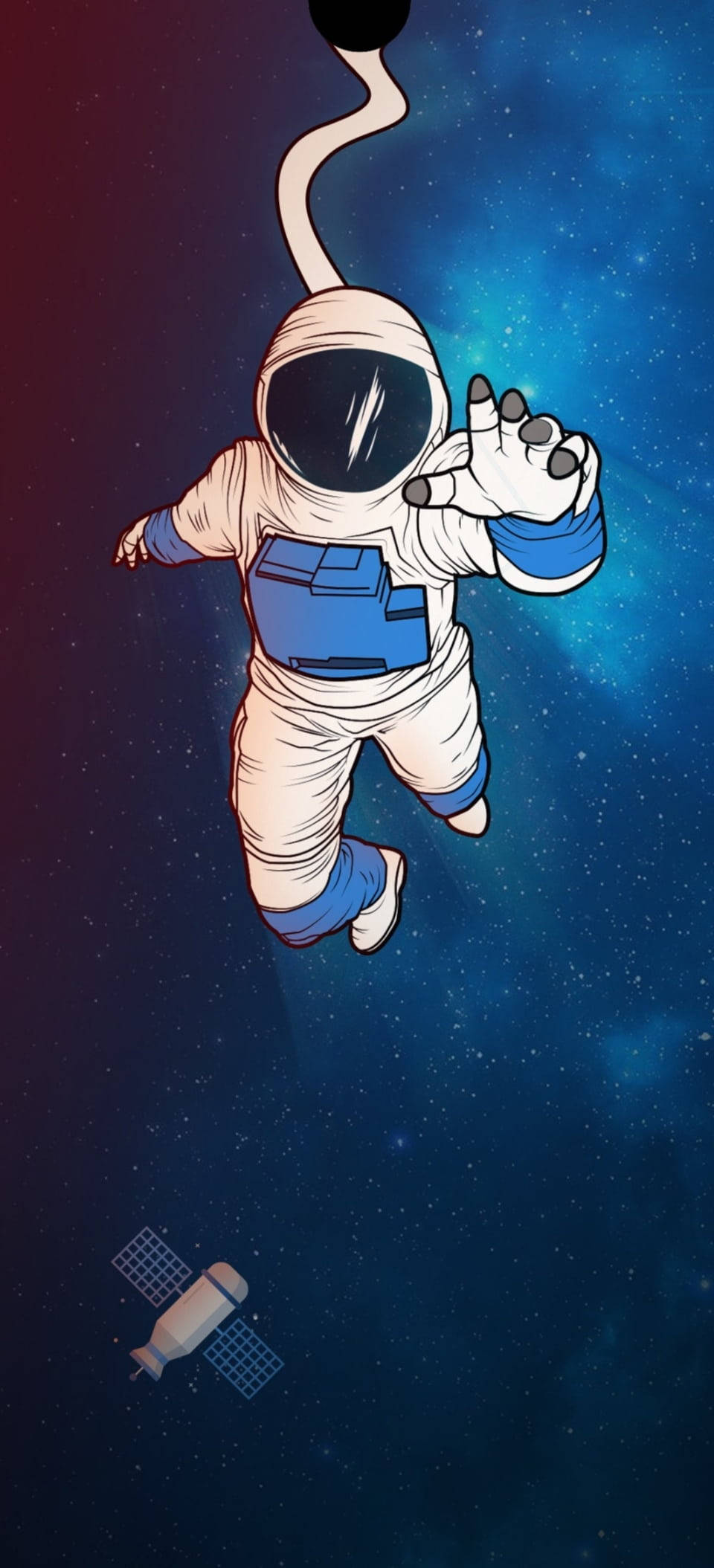 Büyüleyici Karikatür Uzay Adamı Duvar Kağıdı