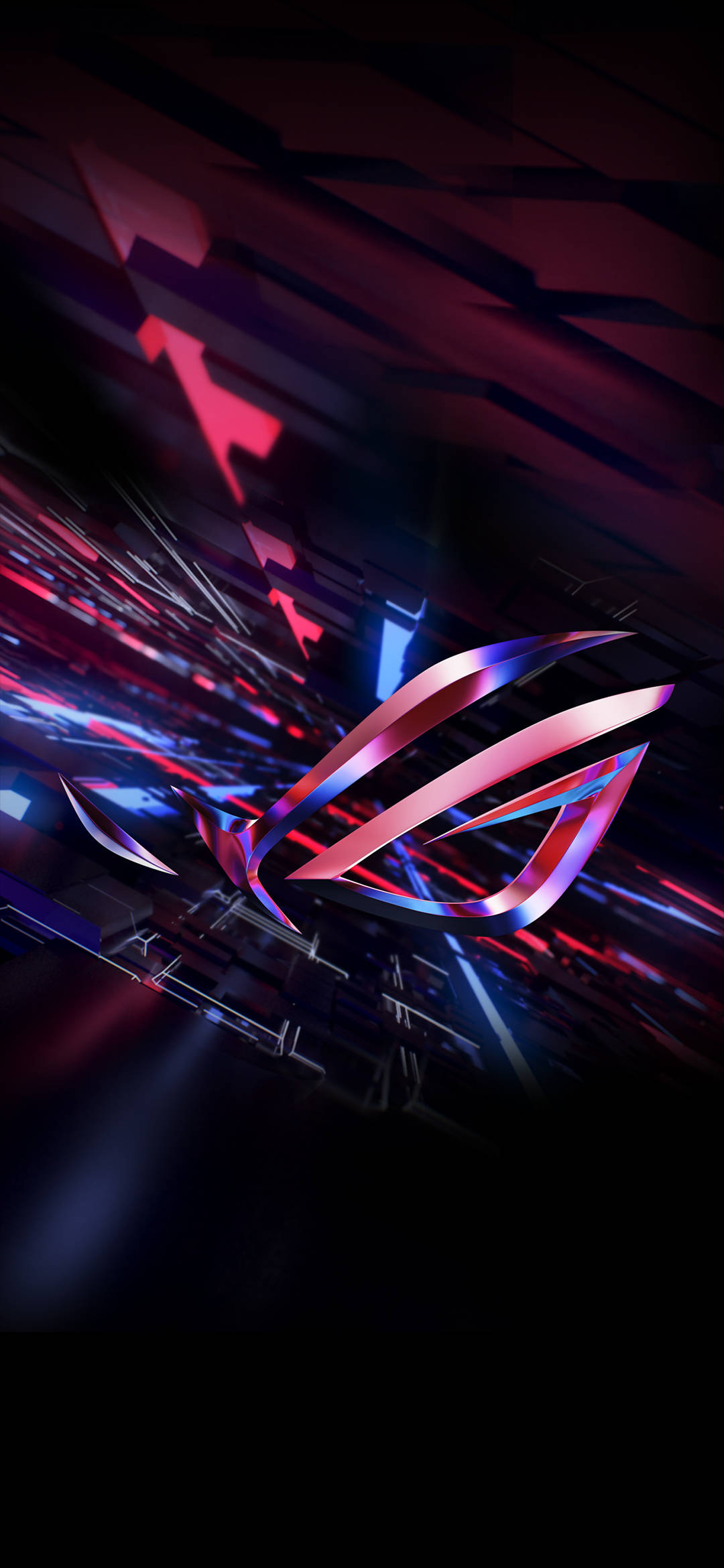 Büyüleyici Kırmızı 3D Asus ROG Telefon, Işıldayan Logolu Duvar Kağıdı