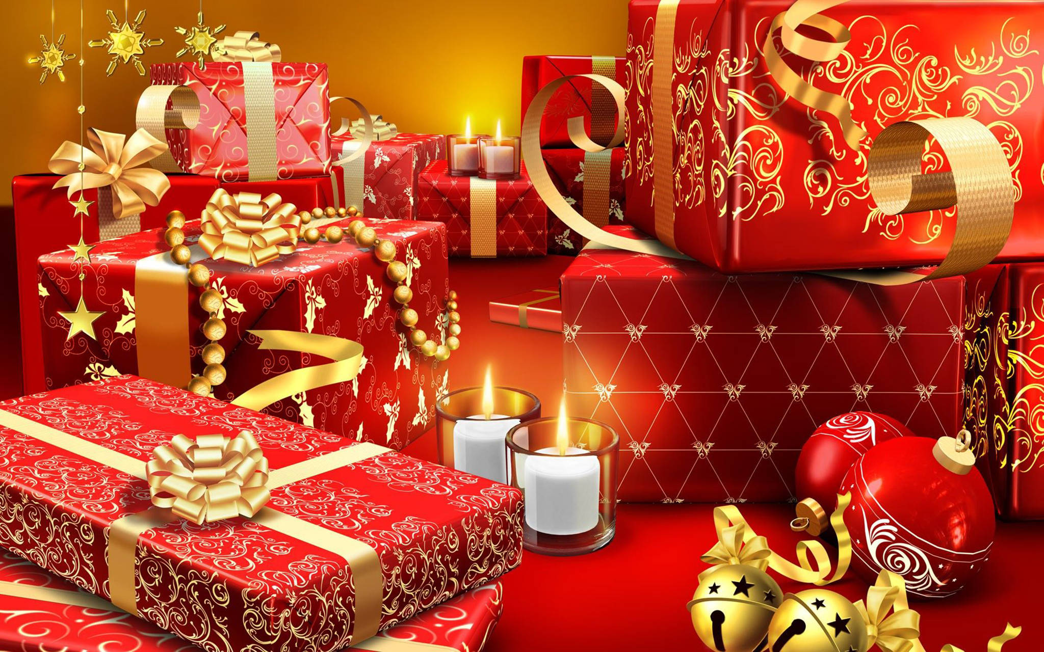 Büyüleyici Noel Masaüstü Manzarası Duvar Kağıdı