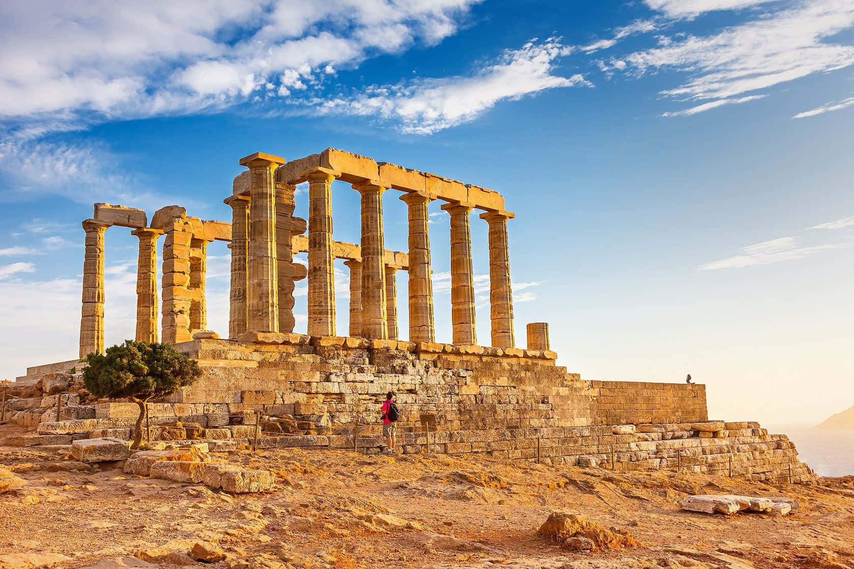 Büyüleyici Poseidon Tapınağı Duvar Kağıdı