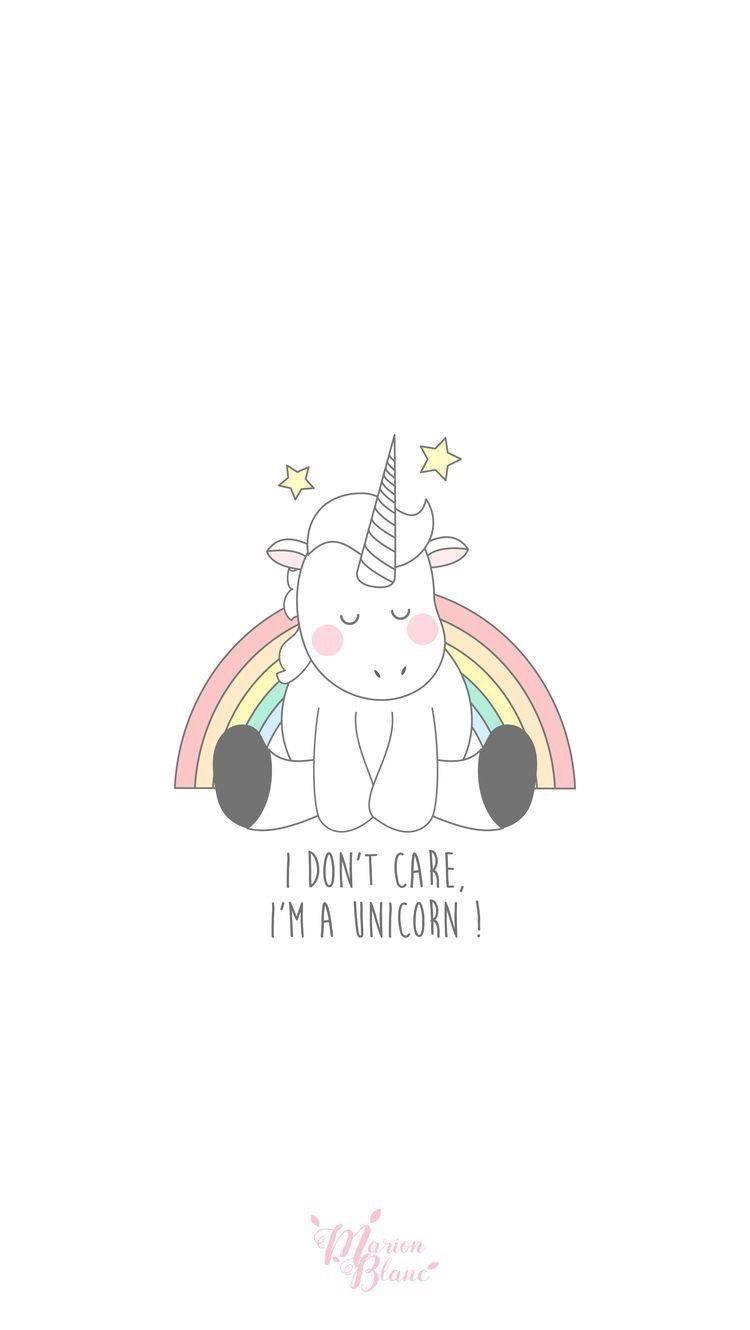 Büyülü Beyaz Unicorn Duvar Kağıdı