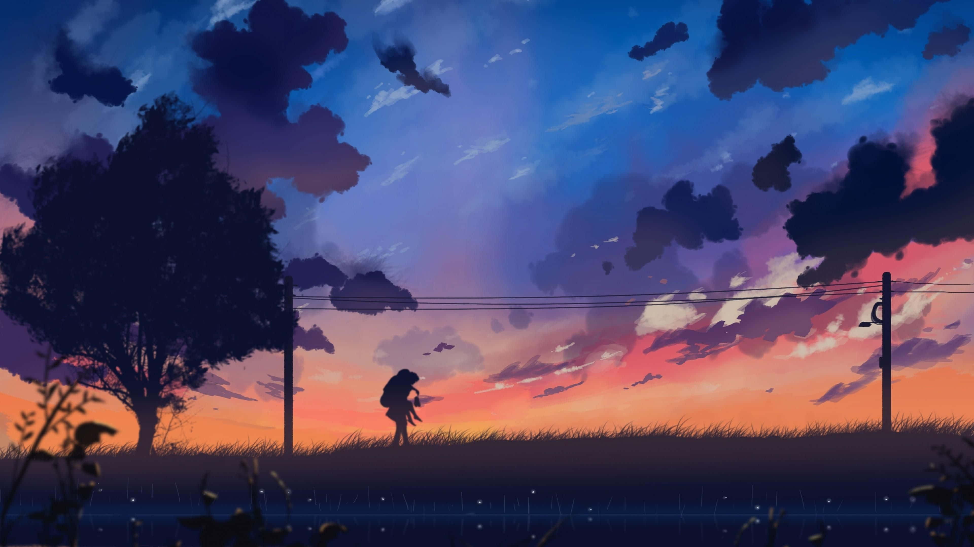 Büyülü bir Anime dünyasını keşfedin bu güzel manzara ile Duvar Kağıdı
